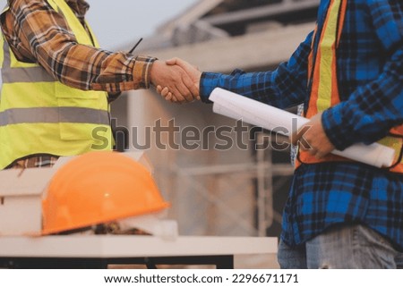 aerial view of construction worker in construction site