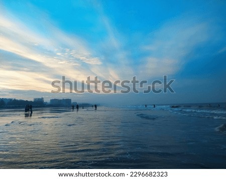 natural beauty of sea and beach in the morning time.