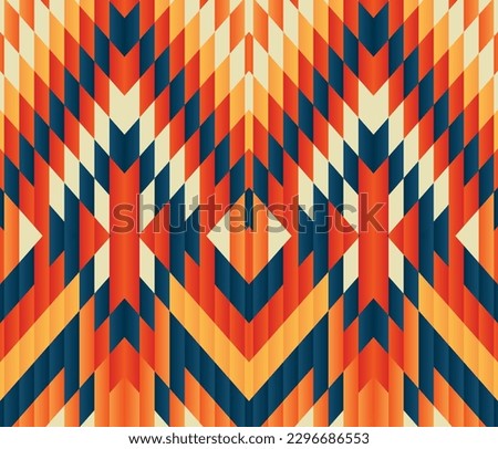 Native pattern american tribal indian ornament pattern geometric ethnic textile texture tribal aztec pattern navajo mexican fabric seamless Vector decoration fashion Royalty-Free Stock Photo #2296686553