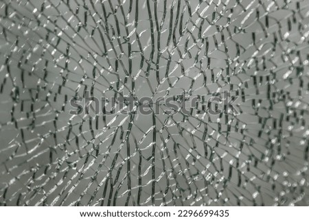 Broken glass as an abstract background