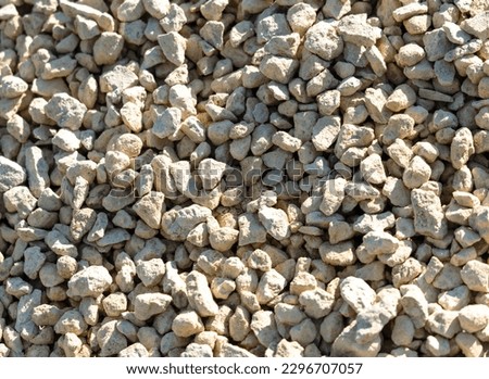Pile of gravel in construction site, closeup of photo.