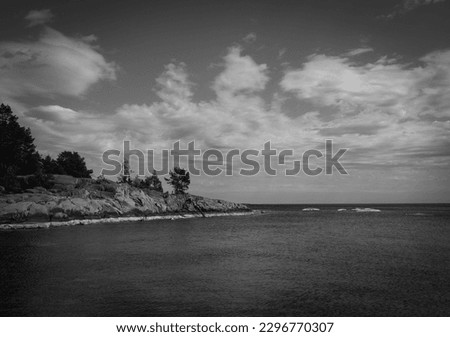 Scenic view of sea against sky during summer 
