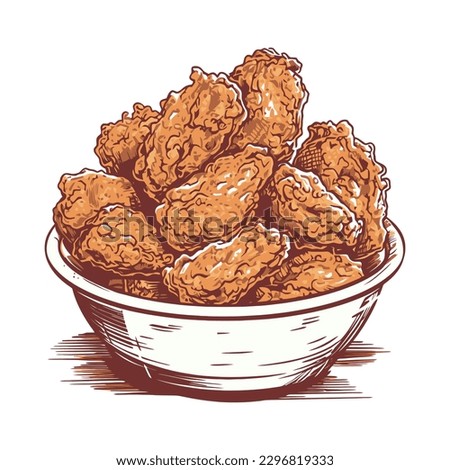 lots of fried chicken in a white bowl