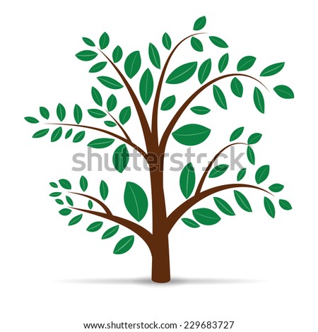 Abstract spring tree illustration