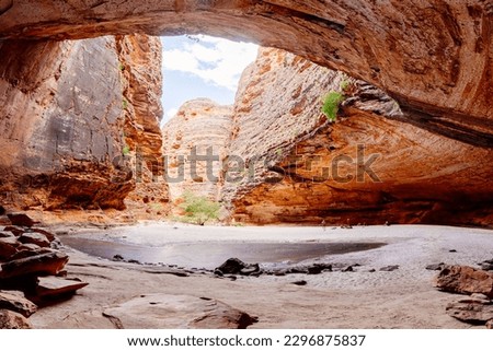 Cathedral Gorge Cave in the Purnululu National Park Western Australia. Royalty-Free Stock Photo #2296875837