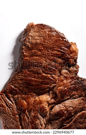 Grilled beefsteak isolated on white background