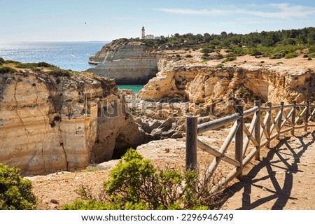 Portugal Algarve Seven Hanging Valleys Trail, lighthouse Farol de Alfanzina, coastal walk