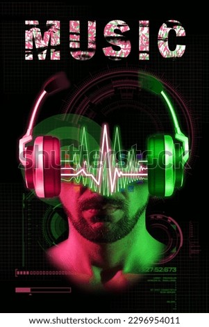Creative poster on the theme of modern electronic music. music poster design