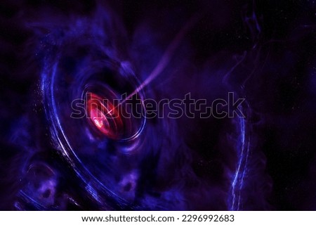 A black hole in deep space. Elements of this image furnished NASA. High quality photo Royalty-Free Stock Photo #2296992683