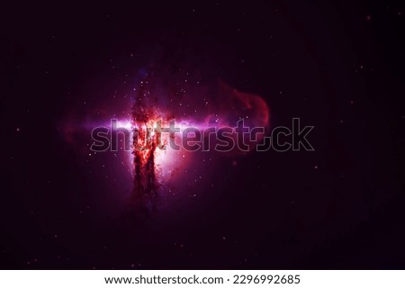 A bright, beautiful cosmic nebula. Elements of this image furnished NASA. High quality photo
