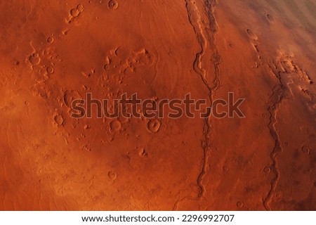 The surface of the planet Mars. Elements of this image furnished NASA. High quality photo Royalty-Free Stock Photo #2296992707