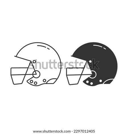 American Football Helmet Icon Vector Design.
