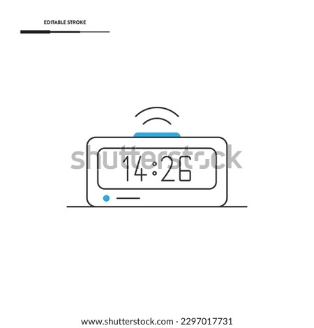 Alarm Clock Icon Vector Design.