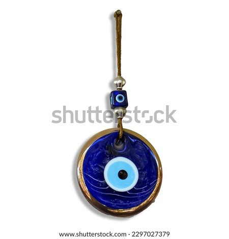 isolated view of evil eye used in vodoo practices