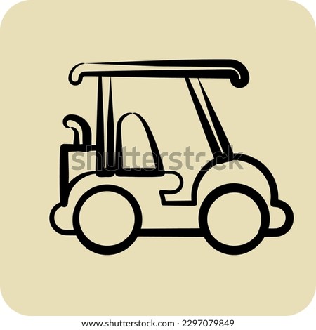 Icon Golf Cart. related to Sports Equipment symbol. hand drawn style. simple design editable. simple illustration