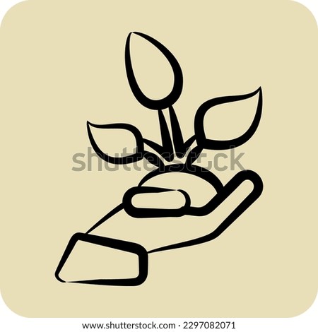 Icon Save Nature. related to Environment symbol. glyph style. simple illustration. conservation. earth. clean