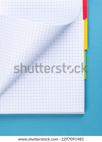 Notebook page with line paper texture for background