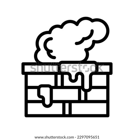 Chimney top icon set collection Royalty-Free Stock Photo #2297095651
