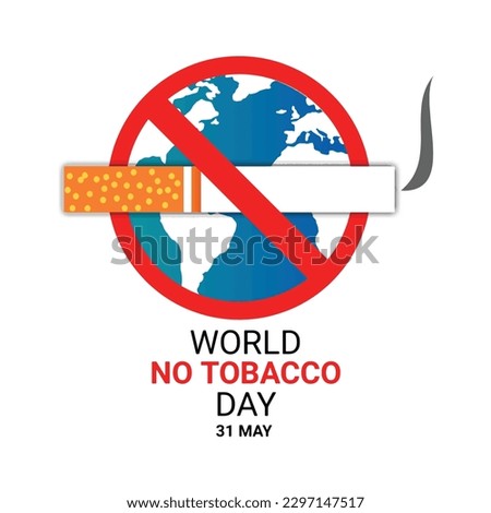 Vector Illustration Of World No Tobacco Day. Suitable for greeting card, poster and banner.