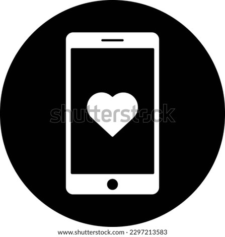 phone heart love app date Outline