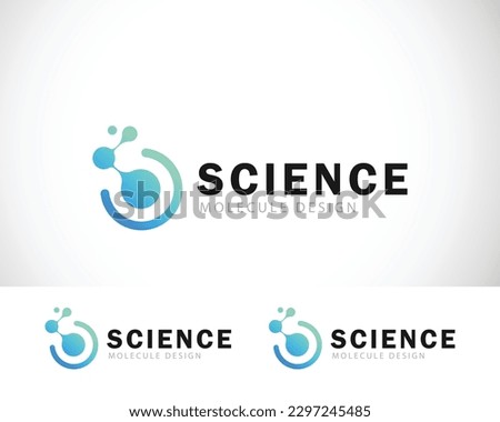 science logo creative molecule color gradient design modern lab circle molecule Royalty-Free Stock Photo #2297245485