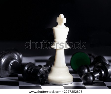 The white King Lives - Checkmate Fails Royalty-Free Stock Photo #2297252875