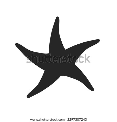 Common starfish or sea star fish marine life flat vector icon for apps and websites EPS