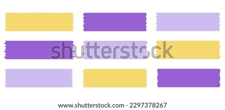Sticky strips. Colored decorative tape mini washi sticker decoration, fabric strip, blank tags labels stickers
 Royalty-Free Stock Photo #2297378267