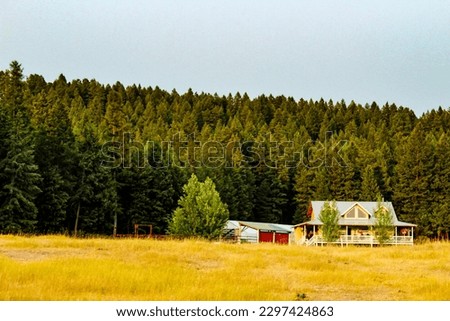 Farm House on Rural Country Prairie in Trego, Montana