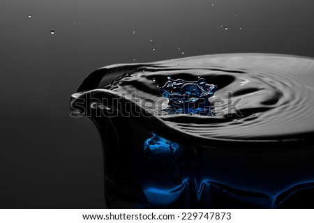 high speed photographs showing movement of water drop shaped figure of crown