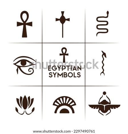 Discover the Mystical World of Egyptian Symbols: Silhouette Hieroglyphs Collection