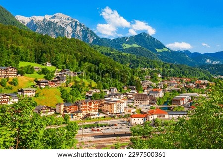 Berchtesgaden railway station in the Berchtesgaden town in Bavaria region of Germany Royalty-Free Stock Photo #2297500361