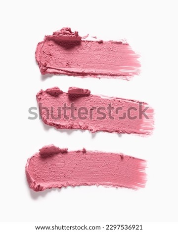 pink lipstick swatch, decorative cosmetic makeup texture