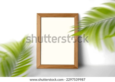 Thin Wooden Frame With Plants