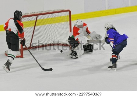 Ice Hockey sport player competition game action.