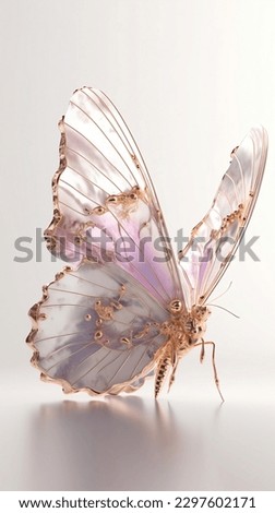 Butterfly: fascinaling, epic, pink shades, gold, glitter