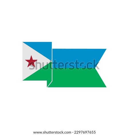 Djibouti flags icon set, Djibouti independence day icon set vector sign symbol