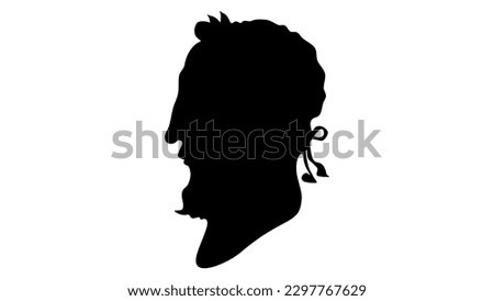 Henry II of France silhouette, high quality vector