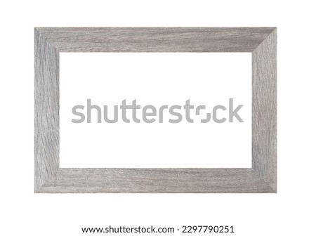 Old wooden frame picture isolated on white background for design inyour work concept.