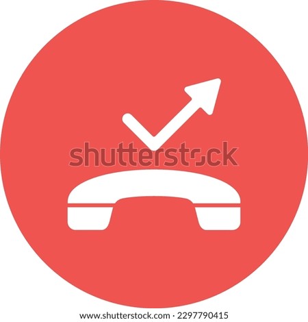 Missed Call vector icon. Can be used for printing, mobile and web applications. Royalty-Free Stock Photo #2297790415