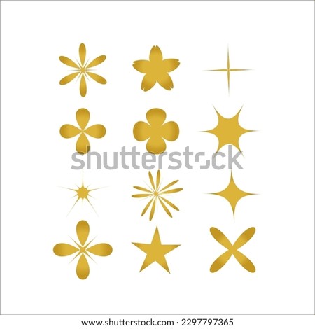 Gold Sparkle Geometric Clip Art Gradient