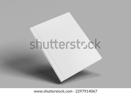 Book cover Mokcup template white background and solid cover  Royalty-Free Stock Photo #2297914067