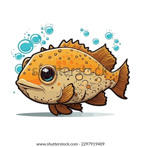 vector cute cod cartoon style