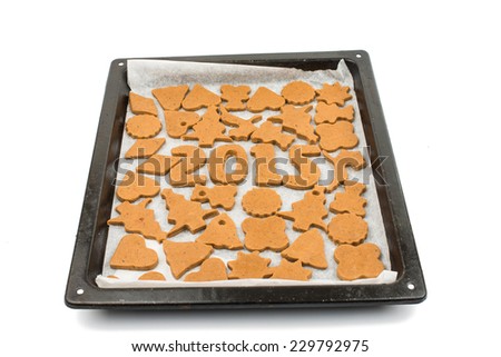 Gingerbread dough on a white background