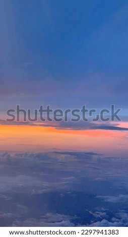 blue orange sky before the sunset