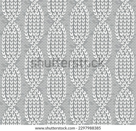 Small knit braids texture. Seamless pattern. Vector illustration. Royalty-Free Stock Photo #2297988385