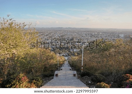 A view over Holguin city in cuba from the pick of  Loma de la Cruz hill 