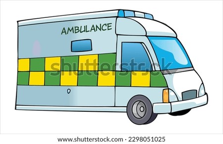 ambulance vector illustration. emergency ambulance
