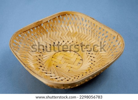 Indian handicrafts, bamboo basket for using flowers and fruits.