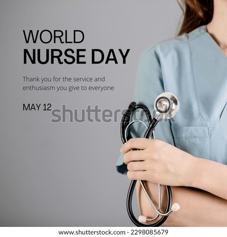 Blue World Nurse Day Instagram Post